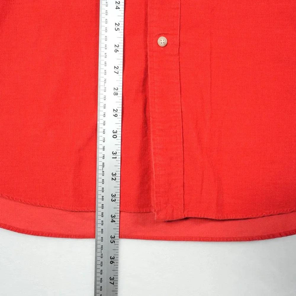 VTG Polo Ralph Lauren Shirt Mens L Tall Corduroy Classic Fit Bleecker Pony Crest